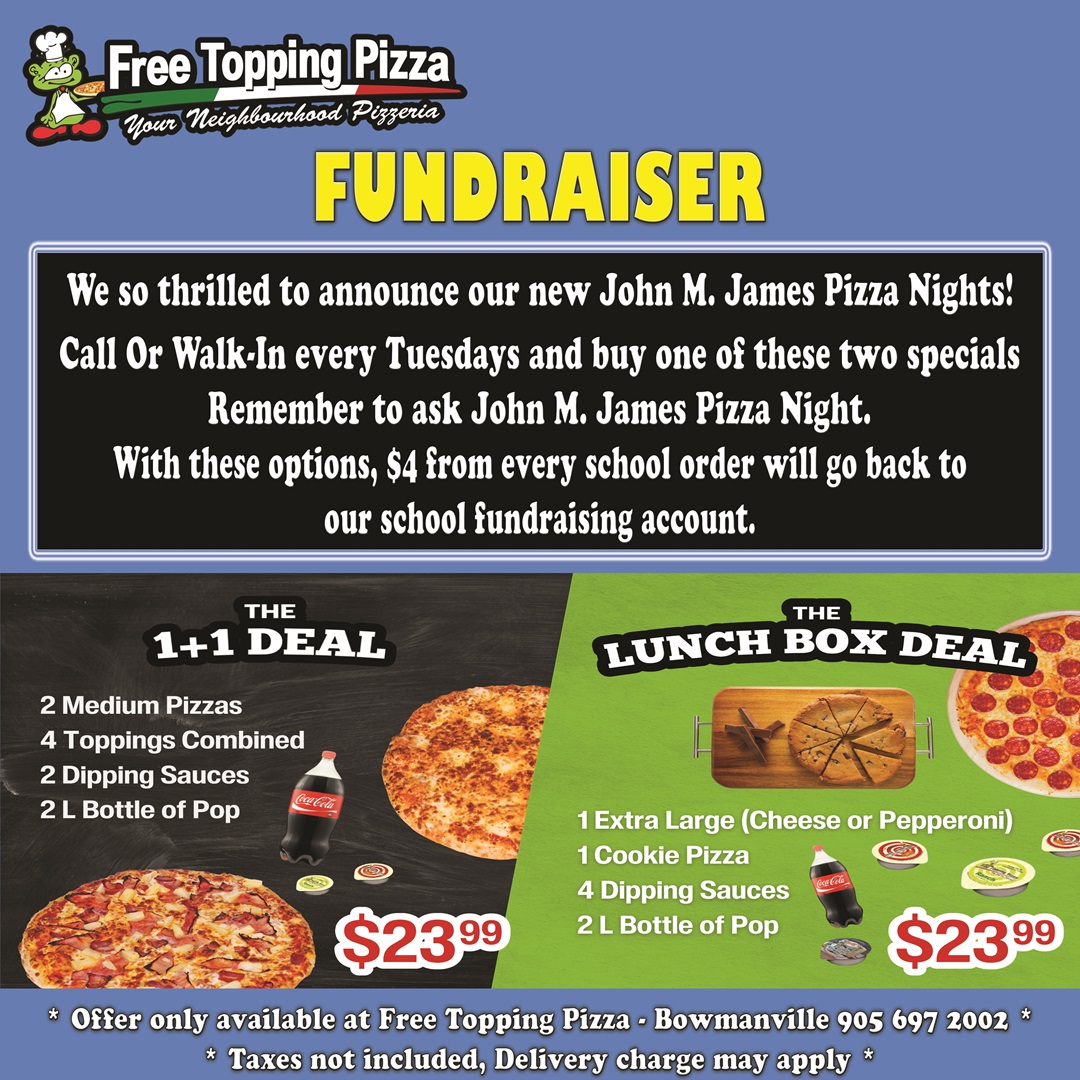 Free Topping Tuesday Night Pizza Special